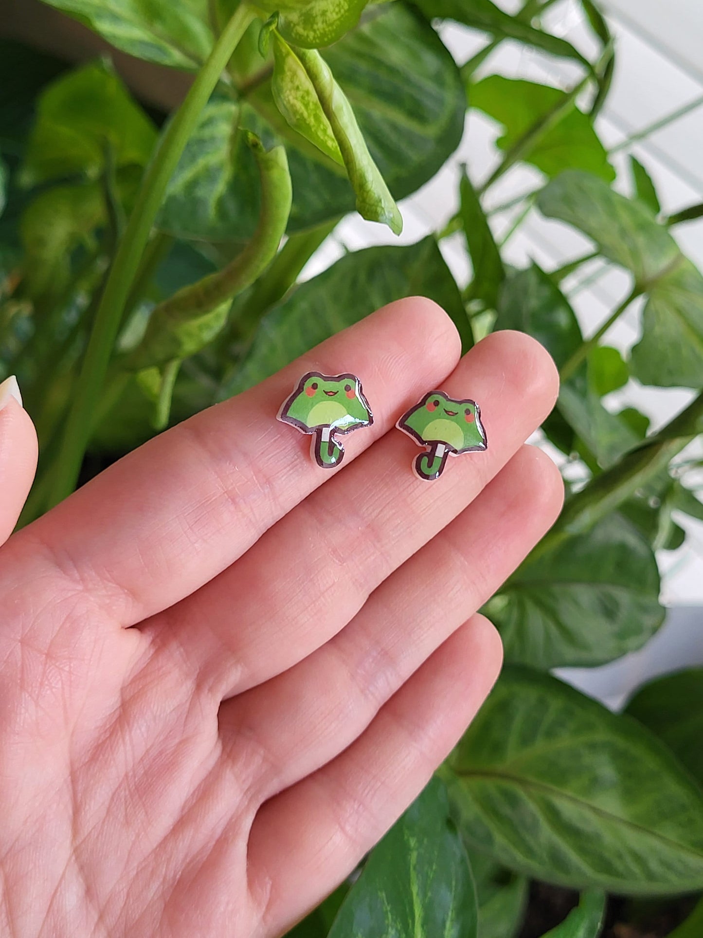 Frog Umbrella Earrings