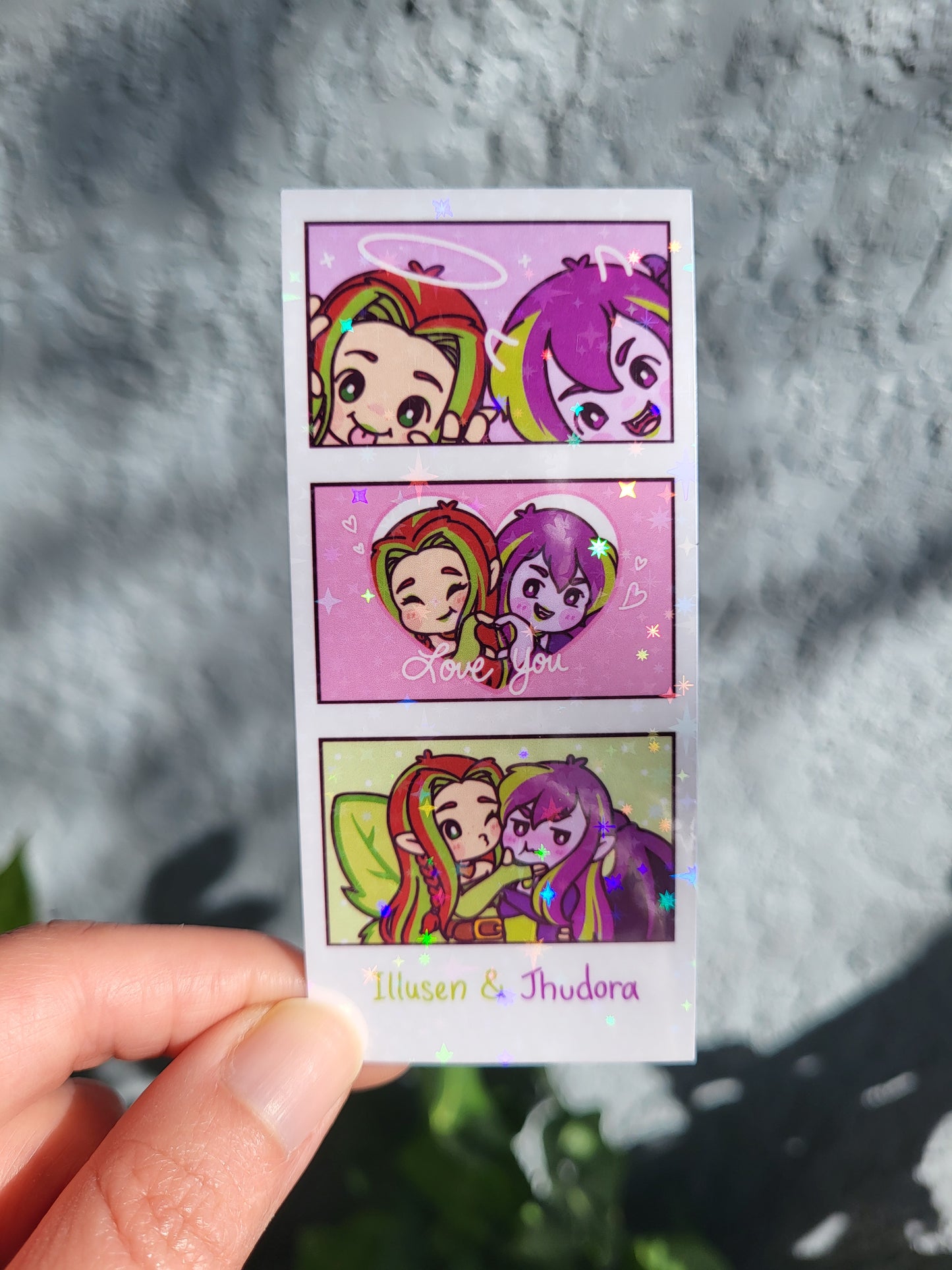 Illudora Photo Strip Sticker | 4" Sparkly Sticker
