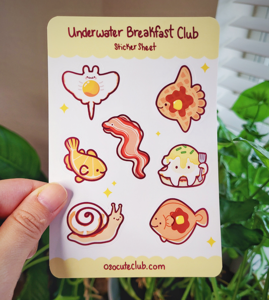 Underwater Breakfast Club Sticker Sheet