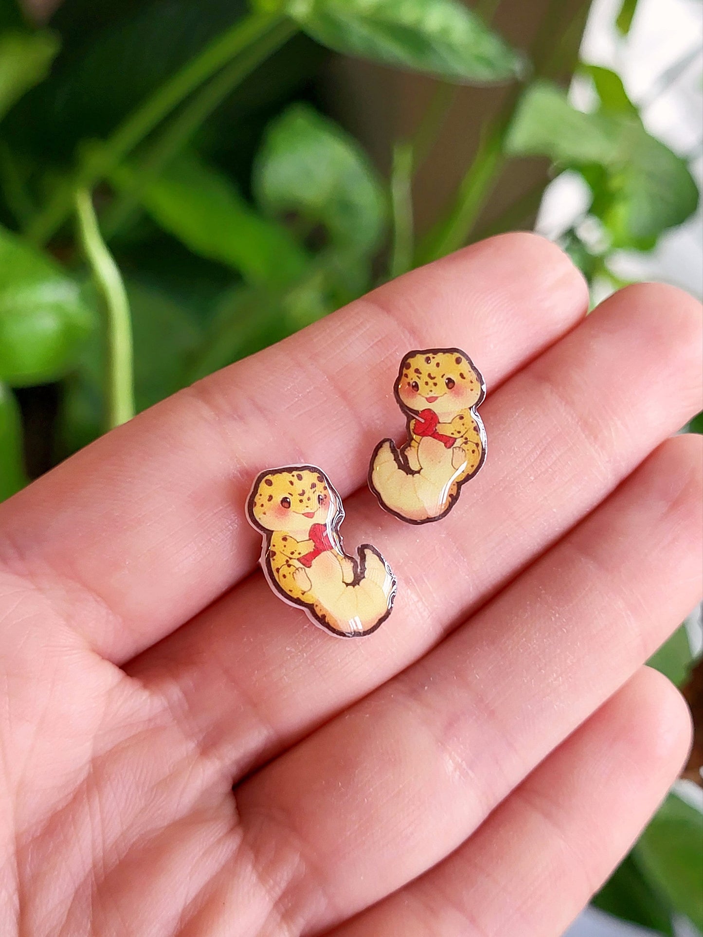 Leopard Gecko Earrings