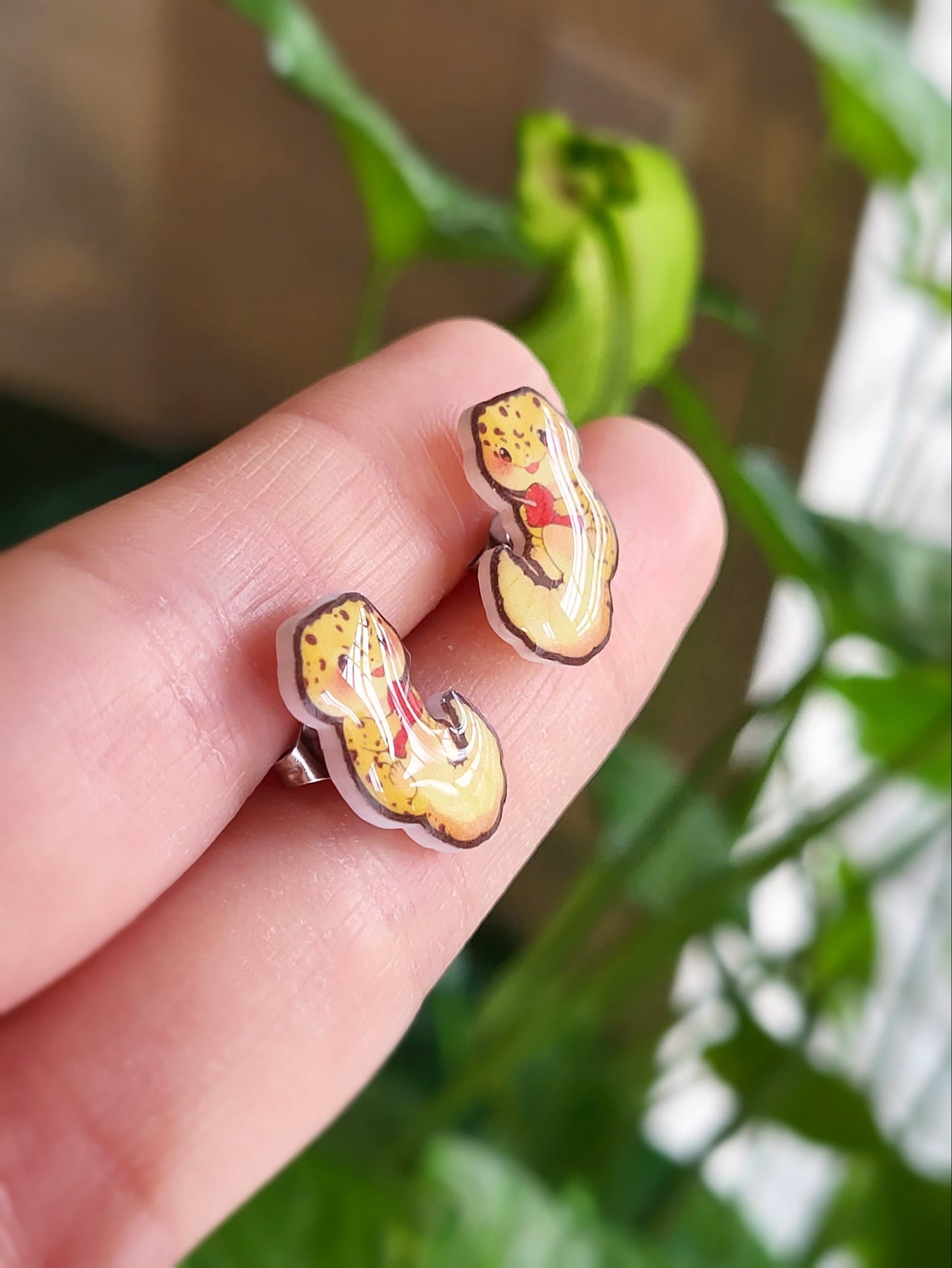 Leopard Gecko Earrings