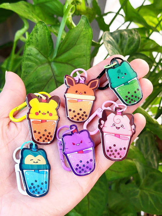 Monster Bubble Tea Keychain