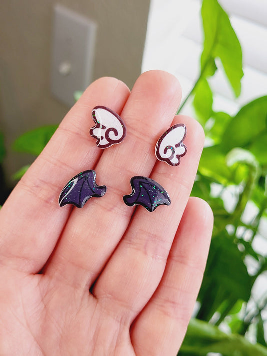 Angel and Demon Wing Studs