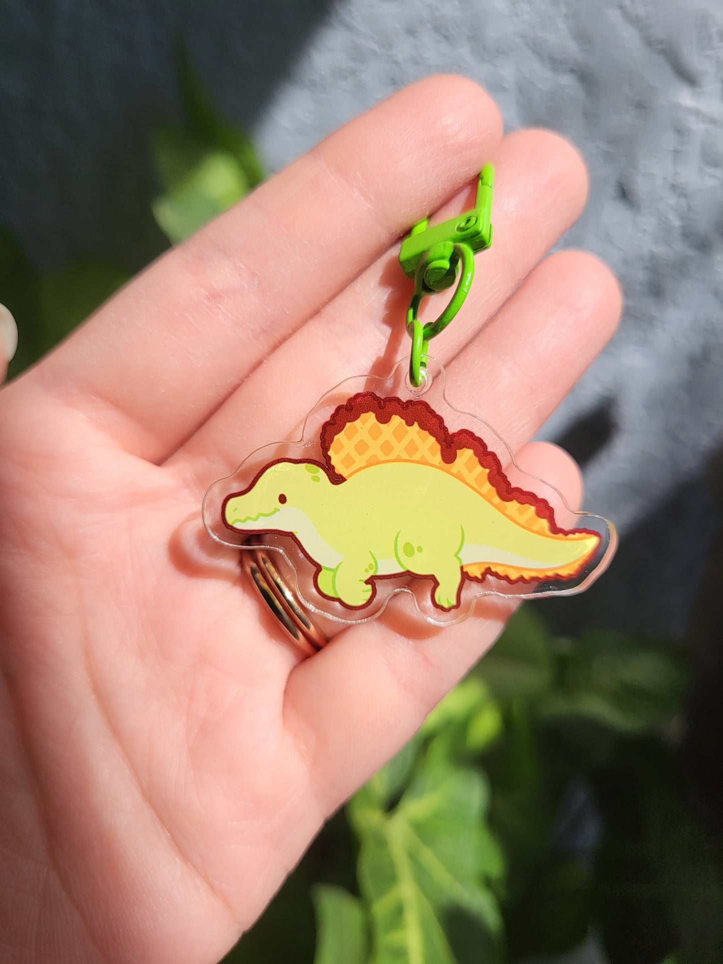 Waffleosaurus Acrylic Keychain