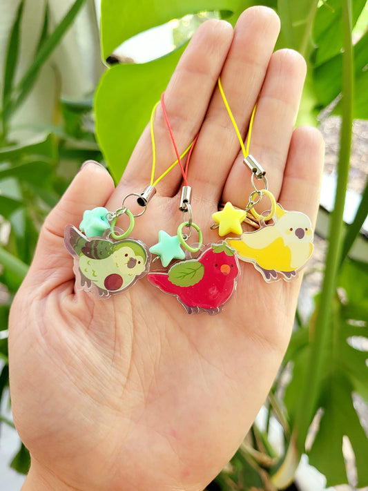 Fruit Bird Phone Charms [Handmade]