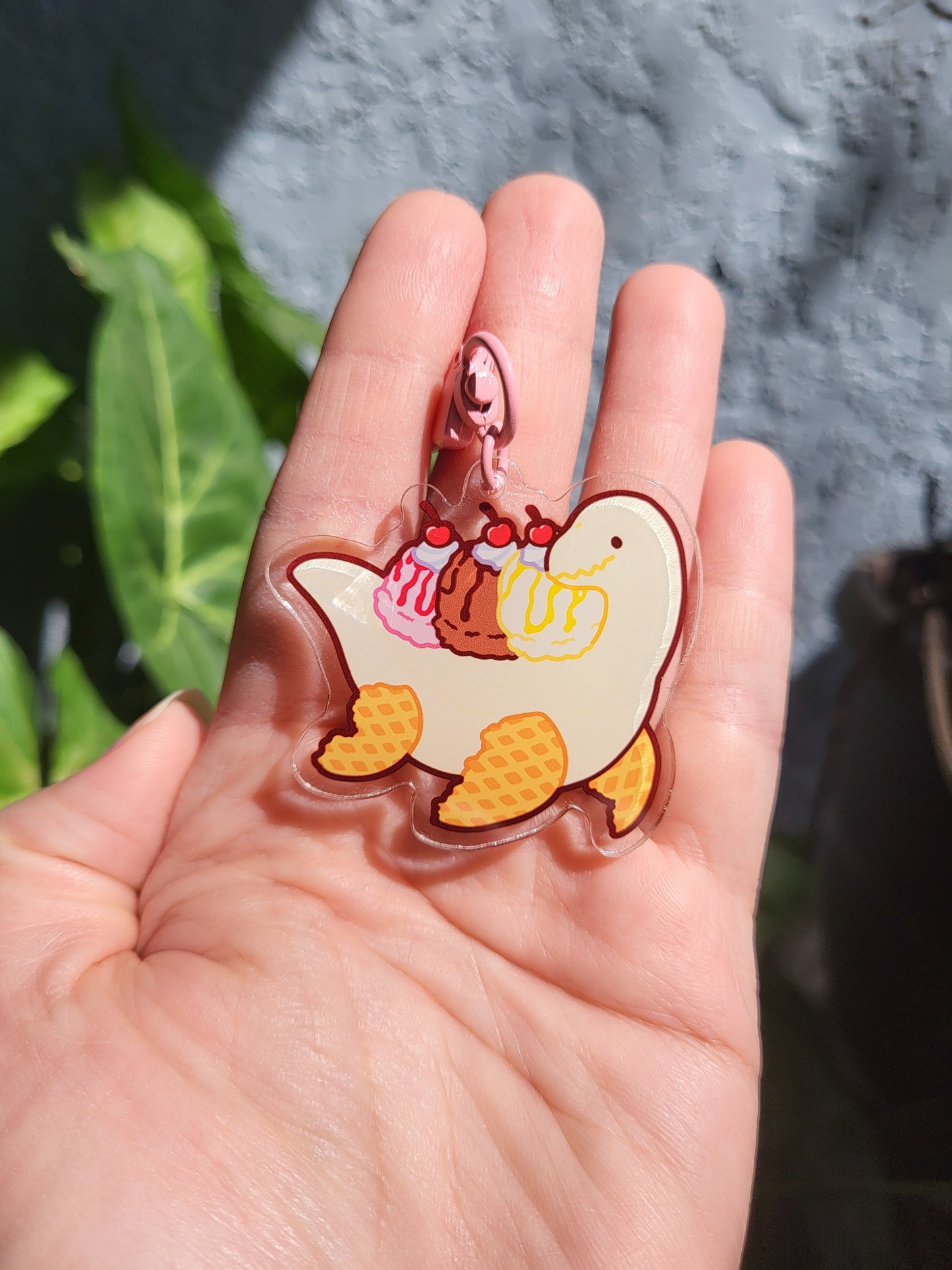 Sundaesiosaur Acrylic Keychain