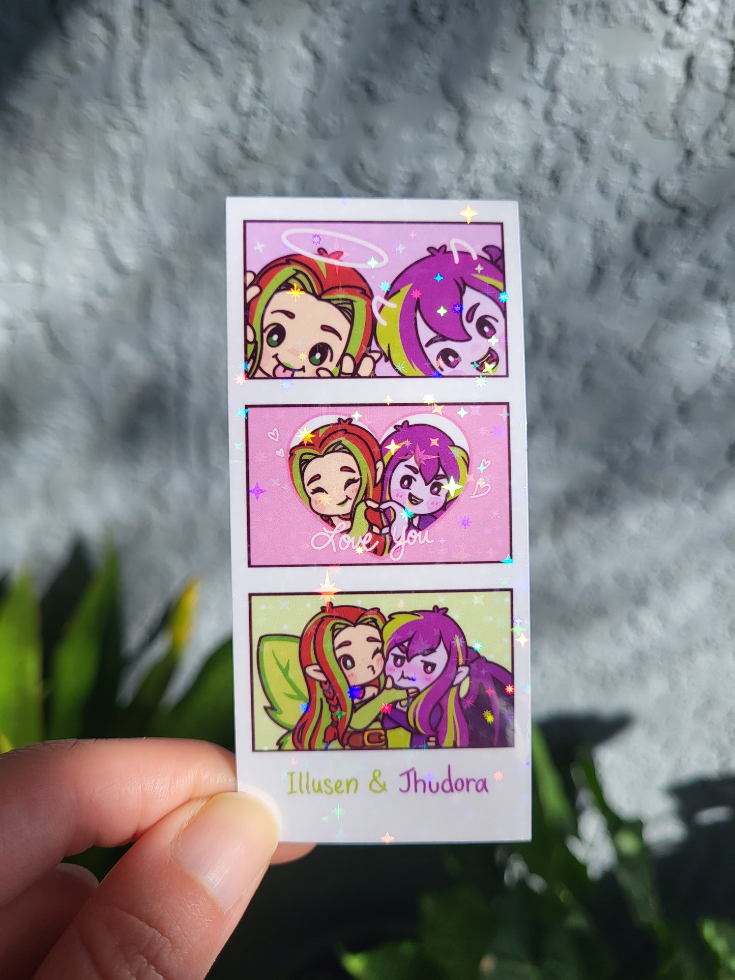 Illudora Photo Strip Sticker | 4" Sparkly Sticker