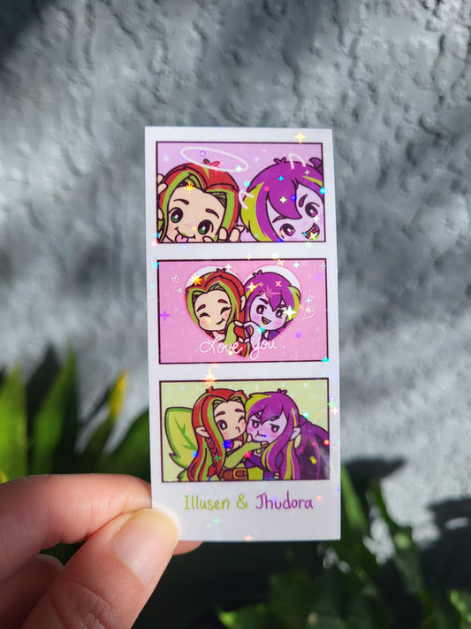 Illudora Photo Strip Sticker | 4" Sparkly Sticker
