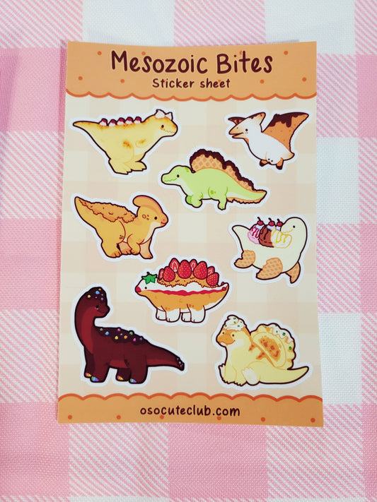 Mesozoic Bites Sticker Sheet